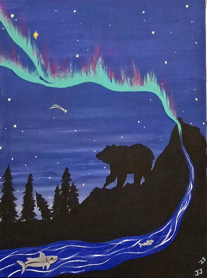 Northern Lights w/Bear Painting Workshop - March 11